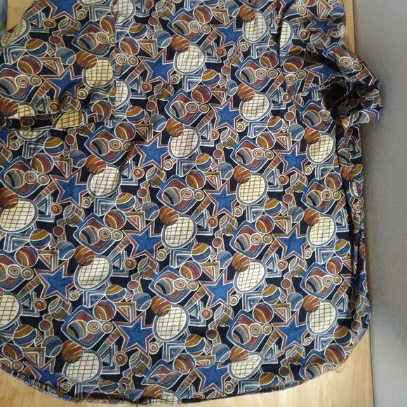 Vintage Neiman Marcus Racket Sports Tennis Stars Hawaiian Shirt - Picture 8 of 8